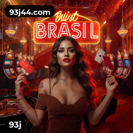 Painel de interface da 93j com menus, categorias de jogos e acesso ao perfil